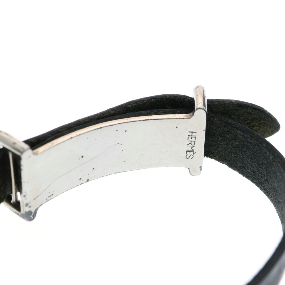 HERMES(エルメス) アピ1 レザー ブレスレット ブラック
