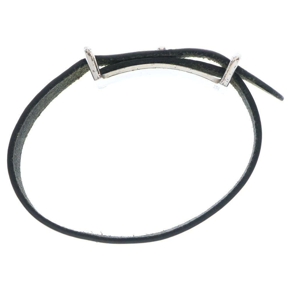 HERMES(エルメス) アピ1 レザー ブレスレット ブラック