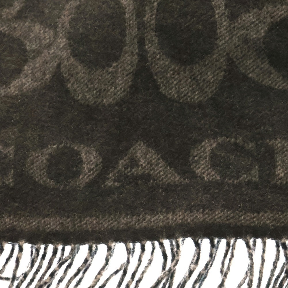 COACH(コーチ) シグネチャー ロゴ カシミヤ マフラー ブラック CB692