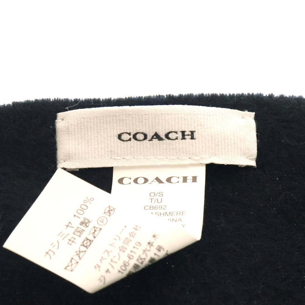 COACH(コーチ) シグネチャー ロゴ カシミヤ マフラー ブラック CB692