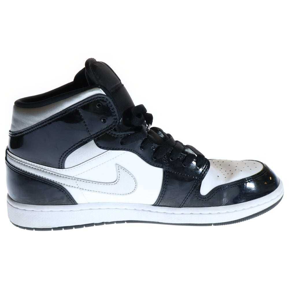 NIKE(ナイキ) AIR JORDAN 1MID BLACK PATENT エアジョーダン ブラックパテント ミッドカットスニーカー ブラック/ホワイト US10/28cm HV0789-010