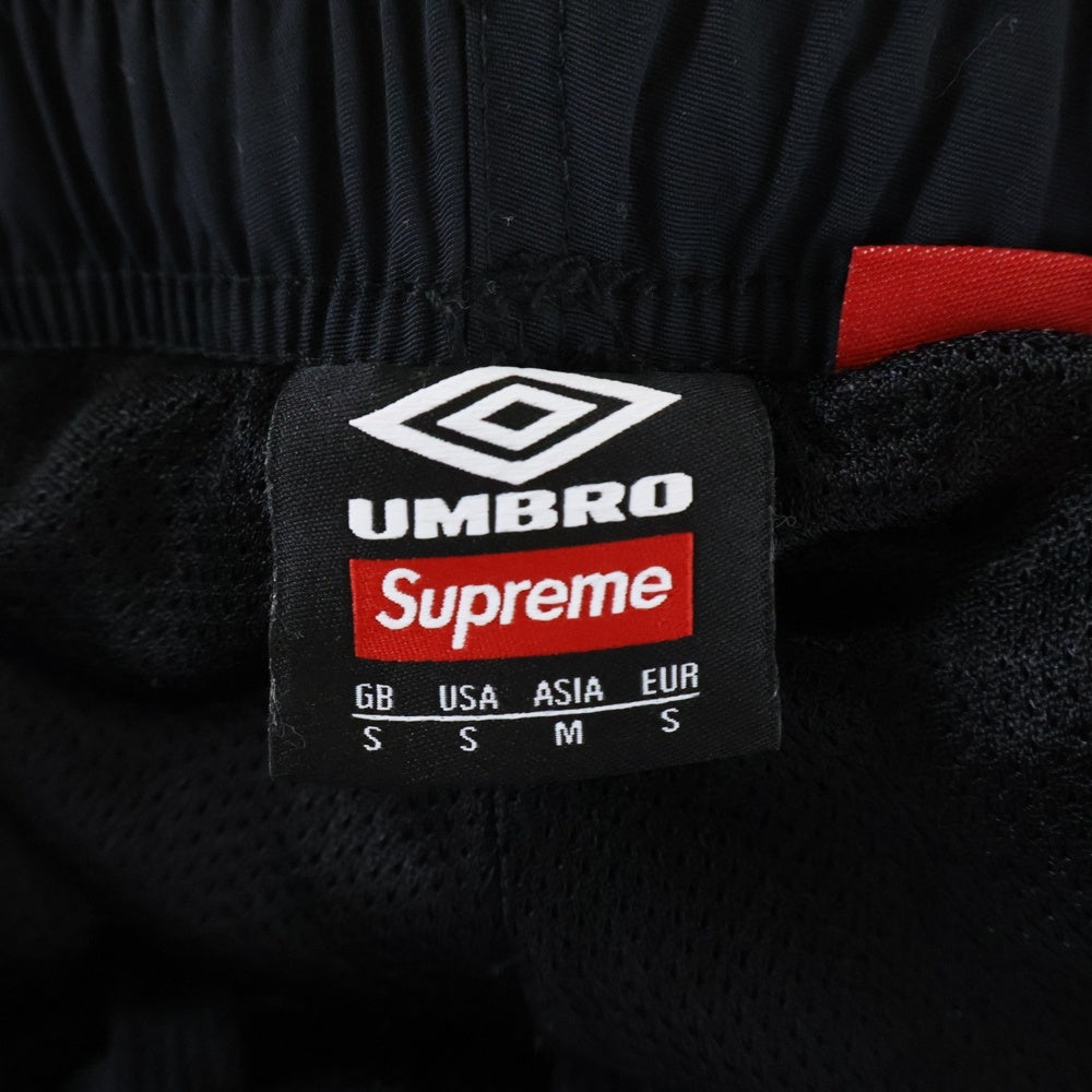 SUPREME(シュプリーム) 22SS × Umbro Track Pant アンブロ ロゴエンブロイダリー ナイロン トラックパンツ ブラック