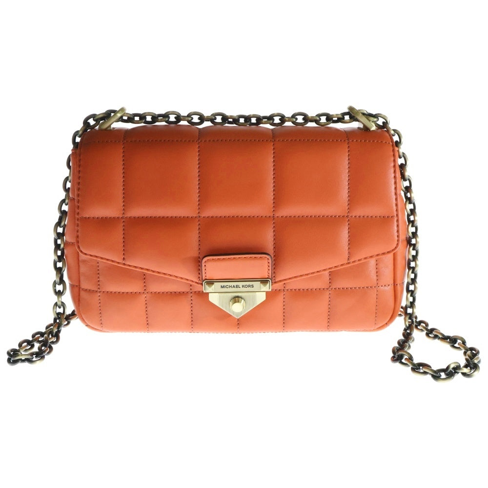 MICHAEL KORS(マイケルコース) 21AW SOHO ソーホー キルティングレザー チェーン ショルダーバッグ オレンジ レディース 30F1A1SL3L