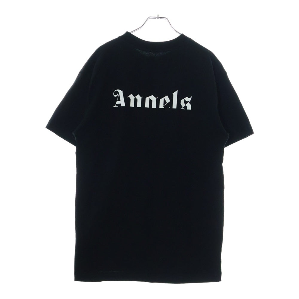 MONCLER(モンクレール) 21AW ×PALM ANGELS WING PATCH T-SHIRT パームエンジェルス ウイング パッチ クルーネック カットソー 半袖Tシャツ ブラック G209L8C00005829FK