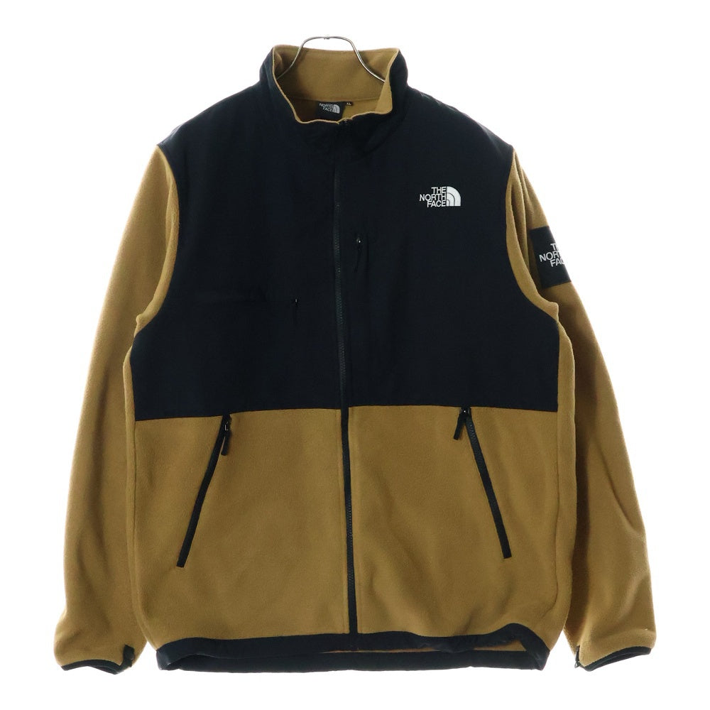 THE NORTH FACE(ザノースフェイス) DENALI JACKET ナイロン切り替え ジップアップ フリース デナリ ジャケット ブラック/ブラウン NA72450