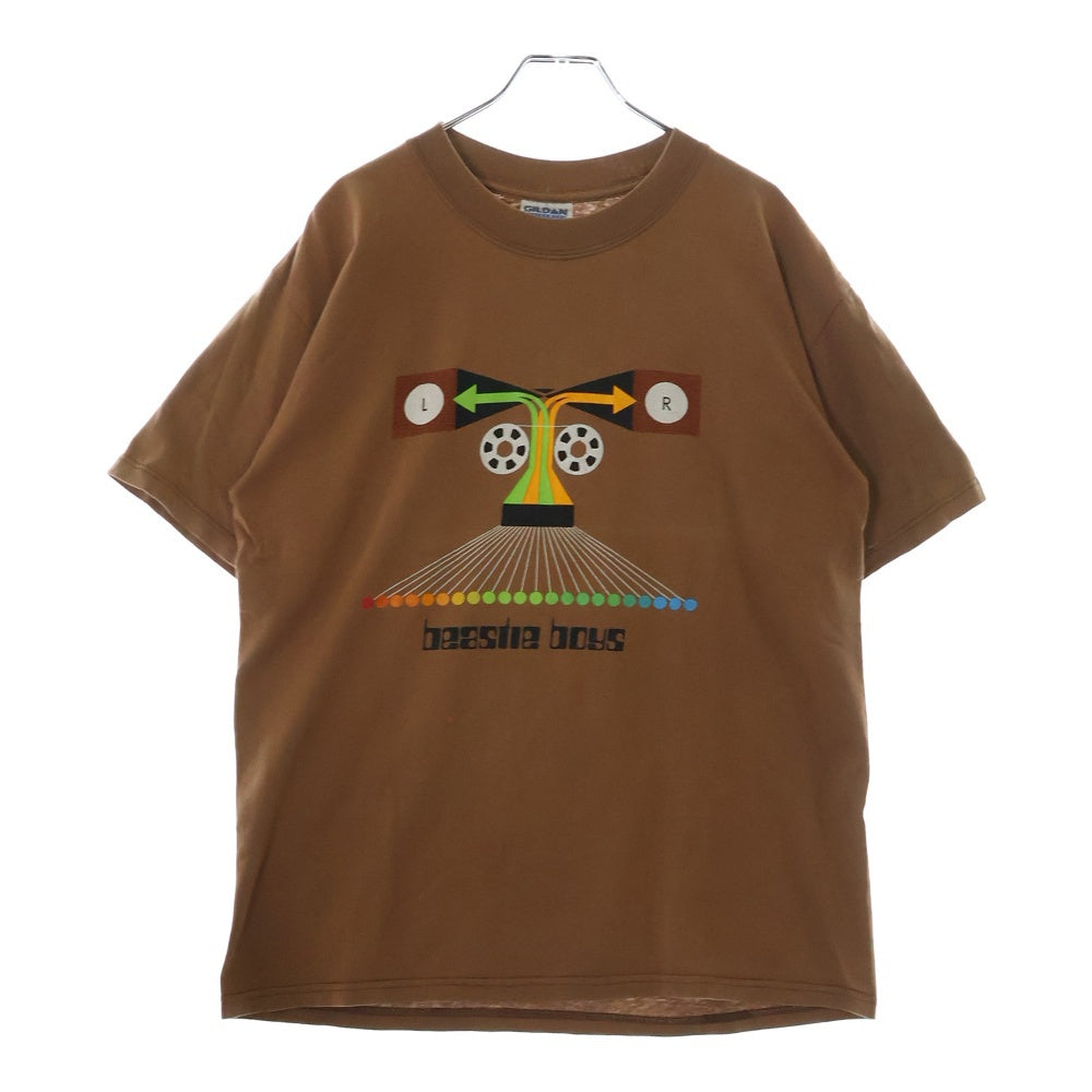 VINTAGE(ヴィンテージ) 90s BEASTIE BOYS Hello Nasty ビースティボーイズ ハローナスティー グラフィックプリント クルーネック半袖Tシャツ カットソー ブラウン