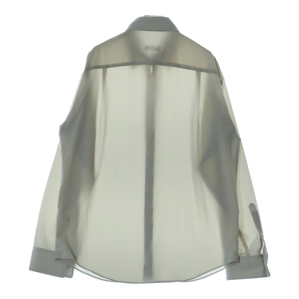 LAD MUSICIAN(ラッドミュージシャン) 23SS STANDARD SHIRT スタンダード ロングスリーブ ポリエステル 長袖 シャツ アイボリー 2123-105
