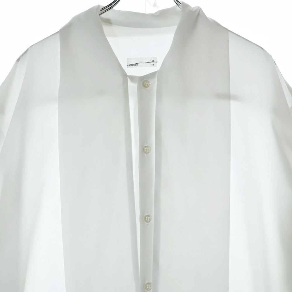 LAD MUSICIAN(ラッドミュージシャン) 22SS SHORT SLEEVE BOW COLLOR SHIRT ポリエステル ボウタイ ショート スリーブ シャツ ホワイト 2322-107