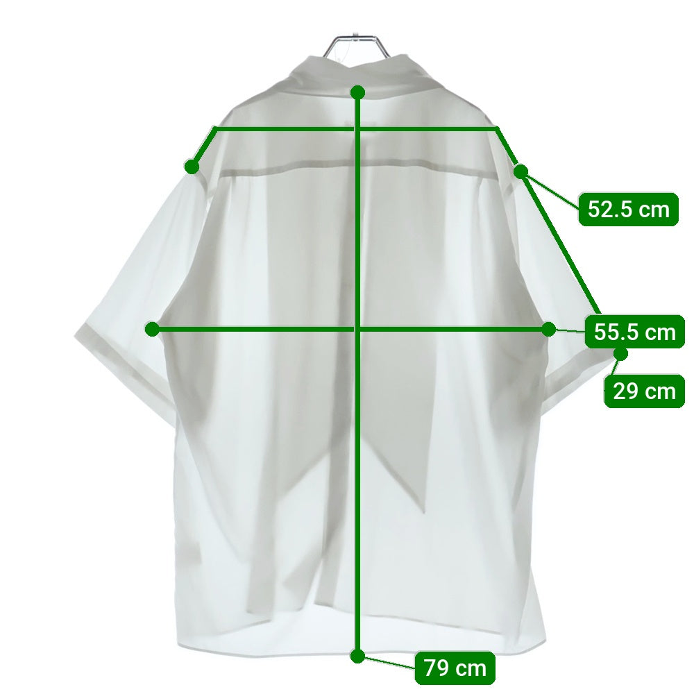 LAD MUSICIAN(ラッドミュージシャン) 22SS SHORT SLEEVE BOW COLLOR SHIRT ポリエステル ボウタイ ショート スリーブ シャツ ホワイト 2322-107