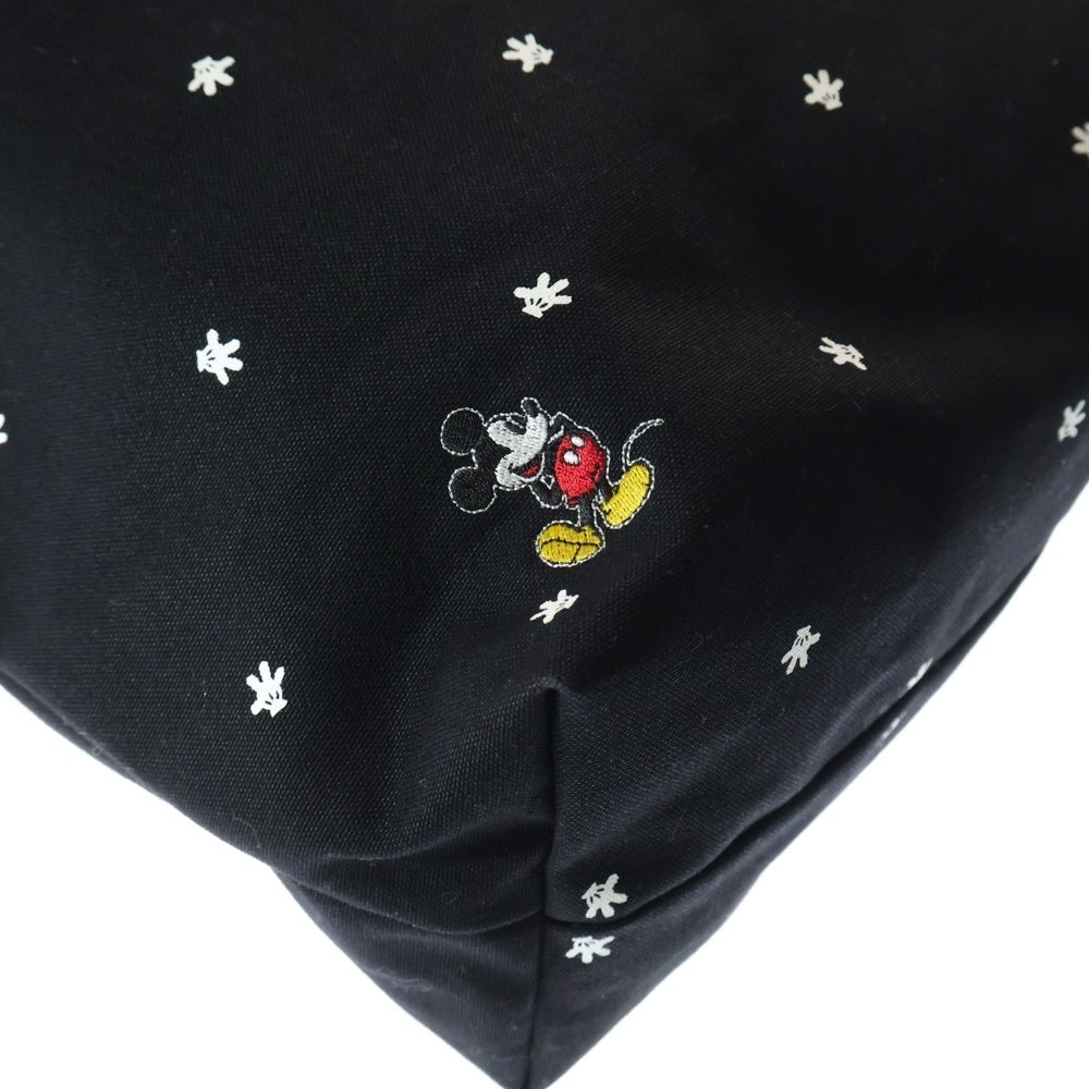 beautiful people(ビューティフルピープル) ×Disney Mickey NAME TAG TOTE BAG ディズニー ミッキー ネームタグ コットン トートバッグ ブラック 7135611982