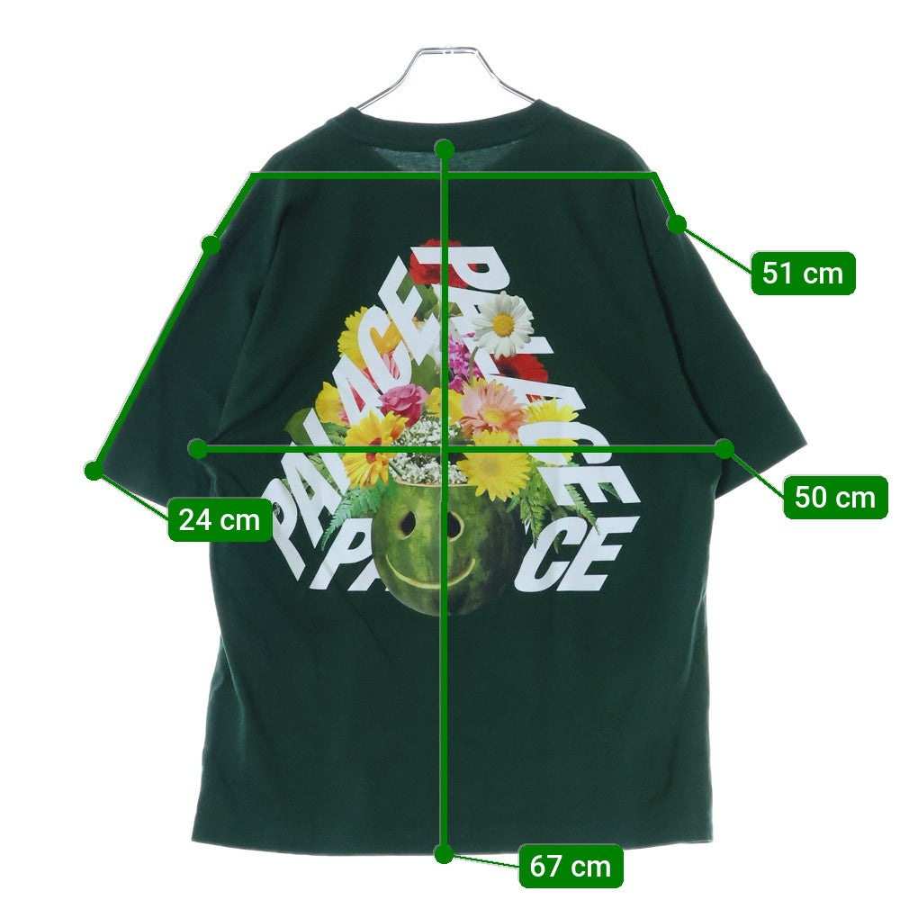 Palace Skateboards(パレススケートボーズ) P-3 PUNCH T-SHIRT グラフィック 両面プリントTシャツ 半袖カットソー グリーン