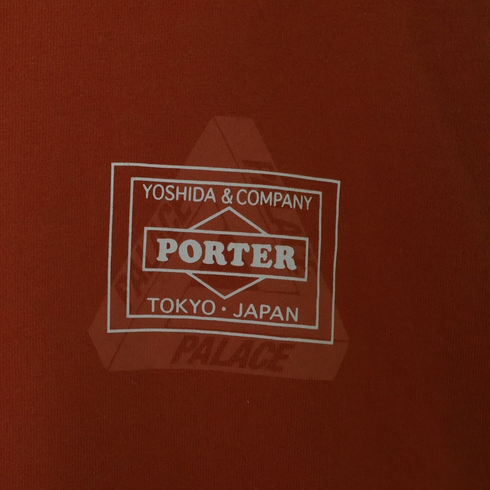 Palace Skateboards(パレススケートボーズ) 24AW ×PORTER ポーター トライファー ロゴプリントTシャツ 半袖カットソー オレンジ