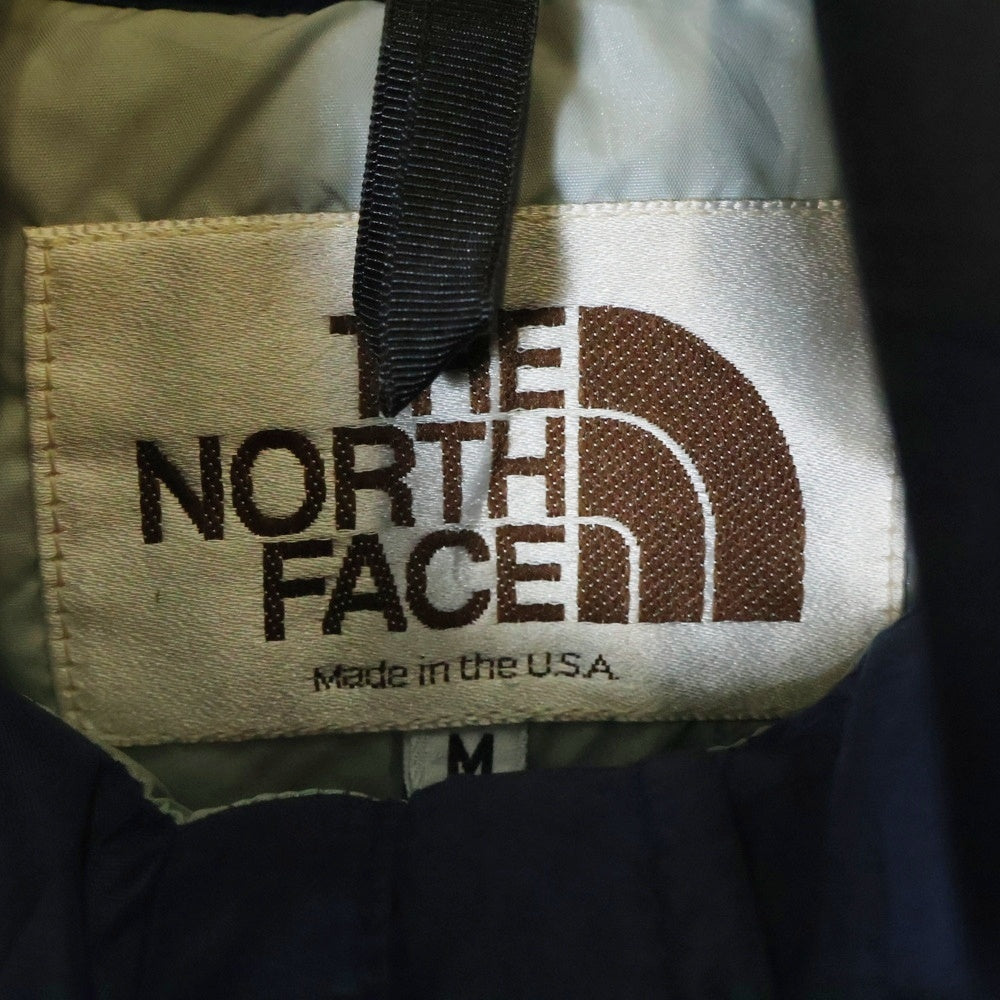 THE NORTH FACE(ザノースフェイス) 80S VINTAGE USA製 茶タグ ジップアップ ダウンジャケット ネイビー