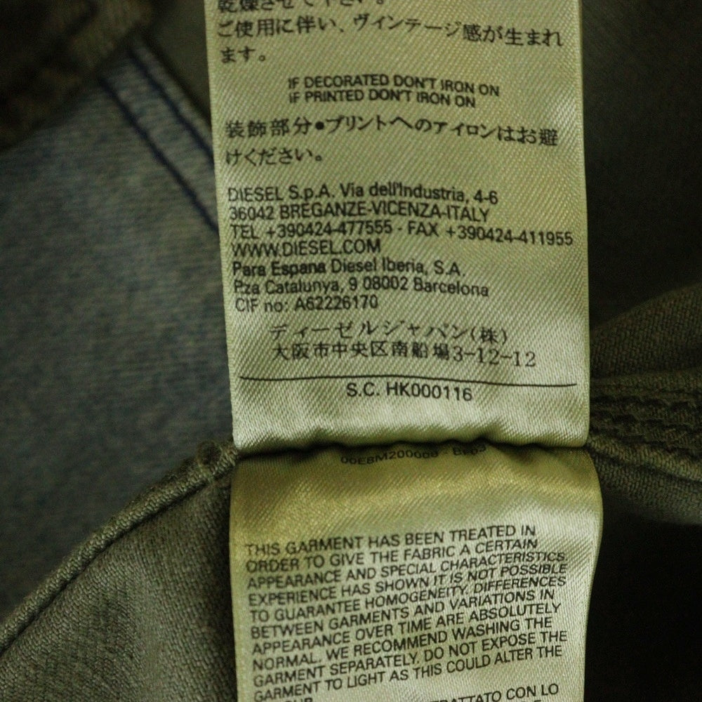 DIESEL(ディーゼル) ラグラン 切り替え ダブルフラップポケット フーデット デニム モッズコート ブルー/インディゴ