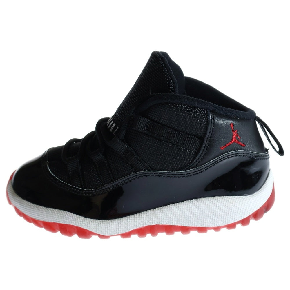 NIKE(ナイキ) TD AIR JORDAN 11 RETRO BRED エアジョーダン11 レトロ ブレッド ハイカットスニーカー ブラック キッズ US9C/15cm 378040-061