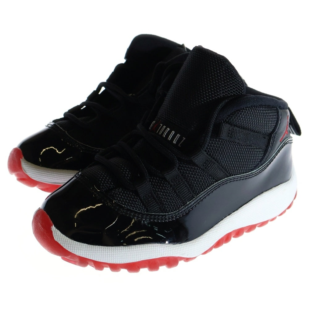 NIKE(ナイキ) TD AIR JORDAN 11 RETRO BRED エアジョーダン11 レトロ ブレッド ハイカットスニーカー ブラック キッズ US9C/15cm 378040-061