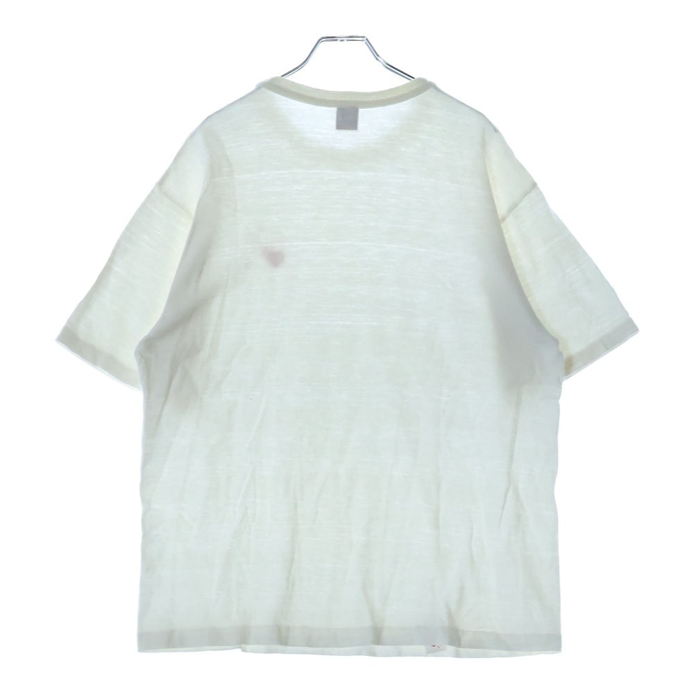 HUMAN MADE(ヒューマンメイド) HEART BUDGE T-SHIRT 胸ハートロゴワッペン刺繍Tシャツ 半袖クルーネックカットソー ホワイト