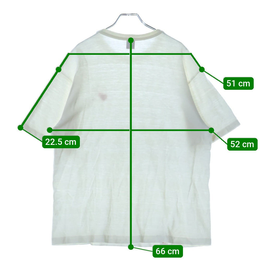 HUMAN MADE(ヒューマンメイド) HEART BUDGE T-SHIRT 胸ハートロゴワッペン刺繍Tシャツ 半袖クルーネックカットソー ホワイト