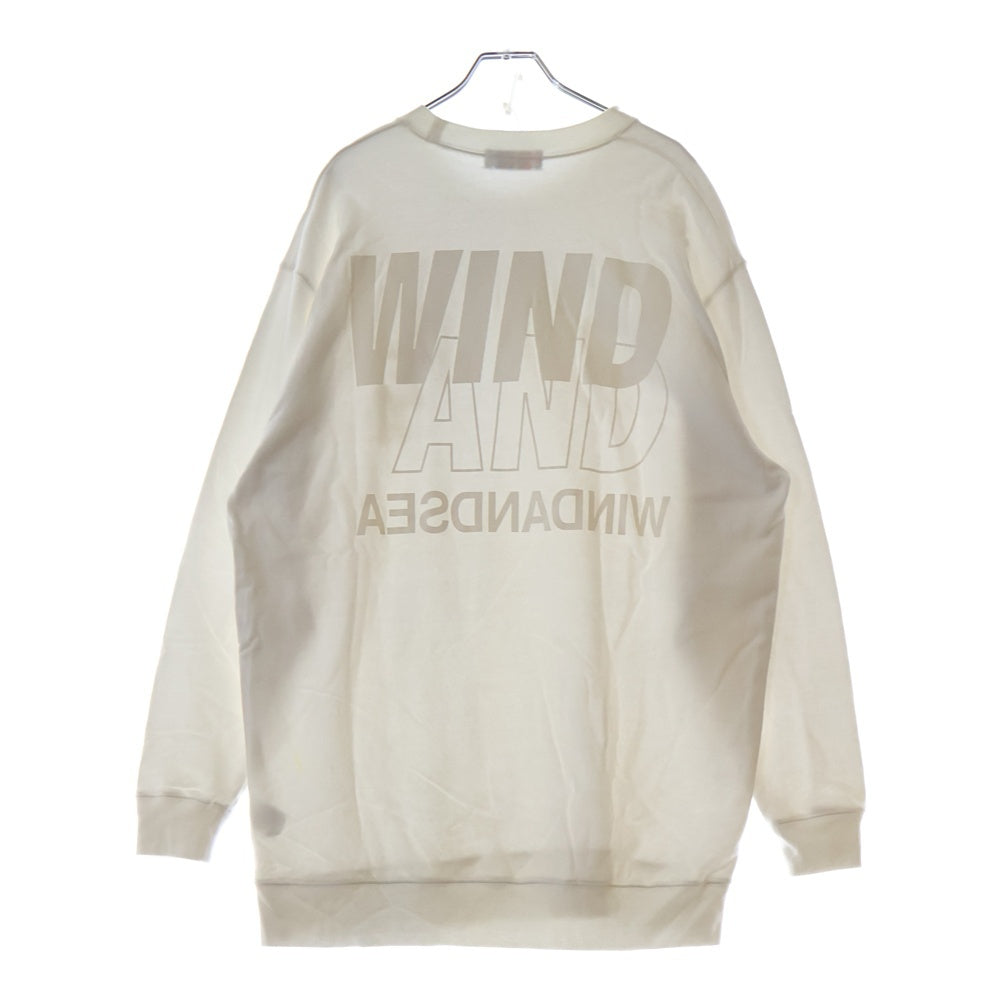 WIND AND SEA(ウィンダンシー) YOU AND SEA 両面ロゴプリント クルーネックスウェットトレーナー ホワイト