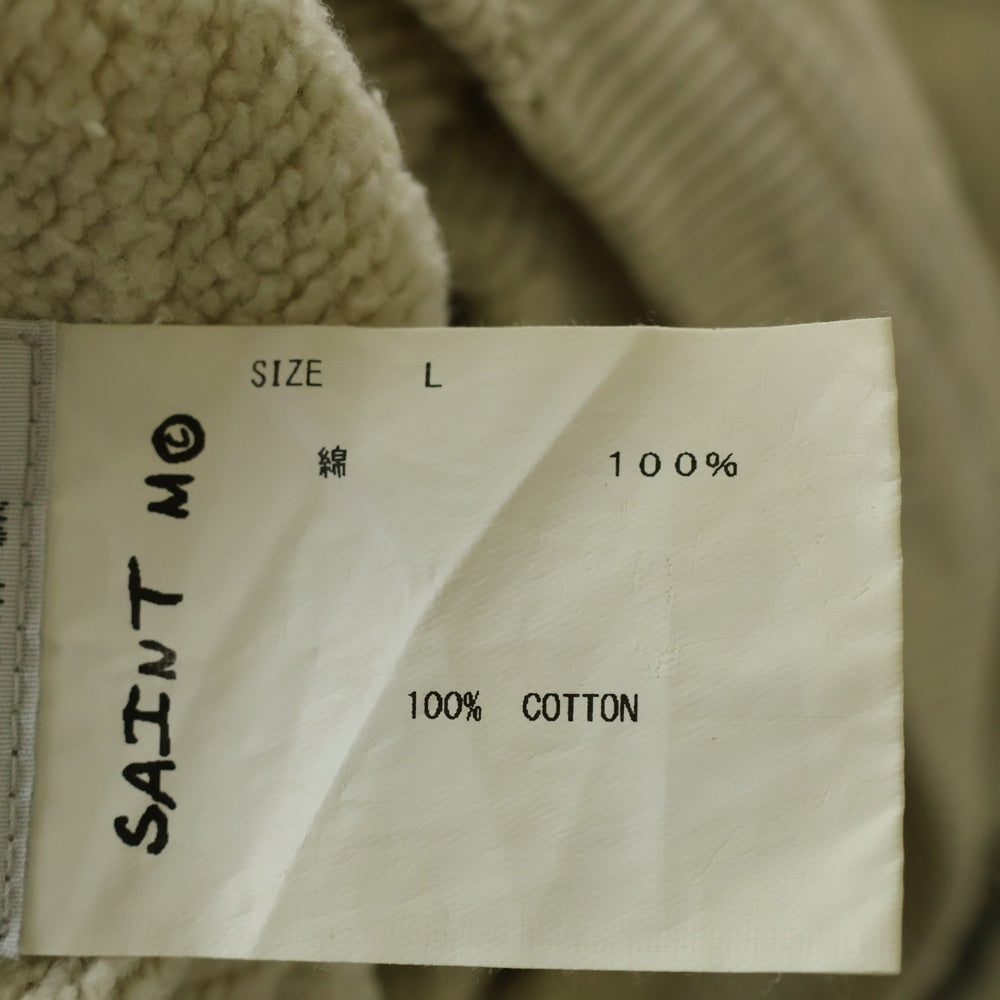 SAINT MICHAEL(セントマイケル) 21SS RAGLAN SWEAT SHIRT MICHAEL ヴィンテージ加工 ミカエル ラグランスウェットトレーナー グレー SM-S21-0000-024