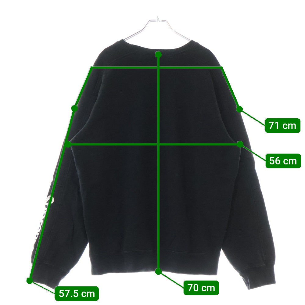 SUPREME(シュプリーム) 19SS Formula Crewneck アームロゴ フォーミュラ クルーネックスウェットトレーナー ブラック