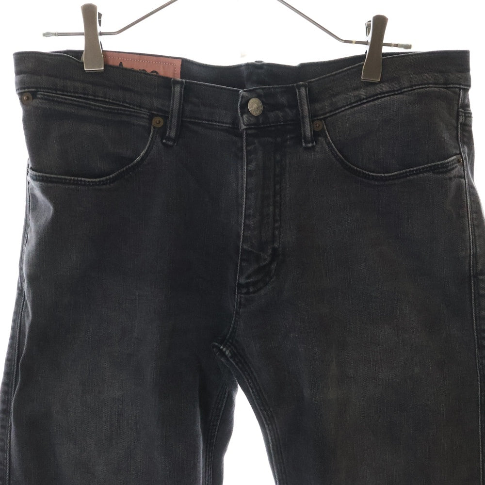 ACNE STUDIOS Bla Konst(アクネストゥディオズ ブロコンスト) MAX USED BLK ジップフライ ストレッチスキニー デニムパンツ ブラック 30O176-177
