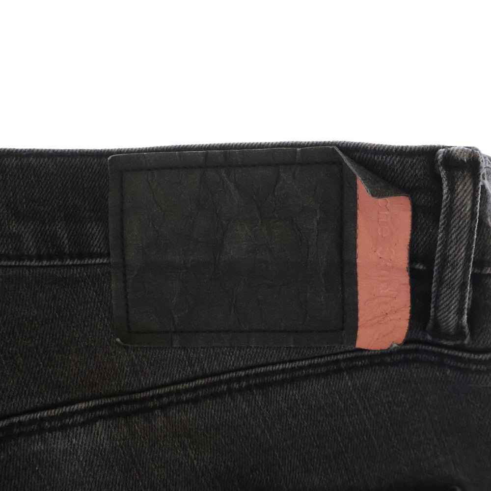 ACNE STUDIOS Bla Konst(アクネストゥディオズ ブロコンスト) MAX USED BLK ジップフライ ストレッチスキニー デニムパンツ ブラック 30O176-177