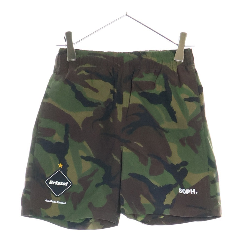 F.C.R.B./F.C.Real Bristol/FCRB(エフシーアールビー/エフシーレアルブリストル) KIDS PRACTICE SHORTS プラクティスショーツ カモフラージュ柄 ナイロンハーフパンツ グリーン キッズ FCRB-K220001