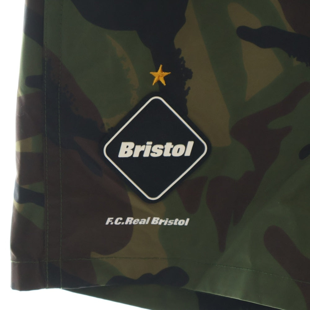 F.C.R.B./F.C.Real Bristol/FCRB(エフシーアールビー/エフシーレアルブリストル) KIDS PRACTICE SHORTS プラクティスショーツ カモフラージュ柄 ナイロンハーフパンツ グリーン キッズ FCRB-K220001