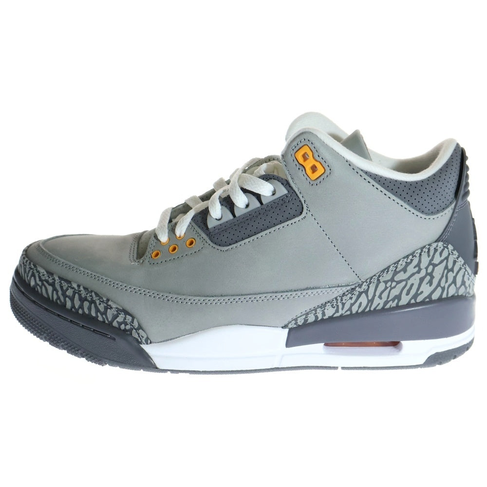 NIKE(ナイキ) AIR JORDAN 3 RETRO COOL GREY エアジョーダン3 レトロ クールグレー ハイカットスニーカー US9.5/27.5cm CT8532-012
