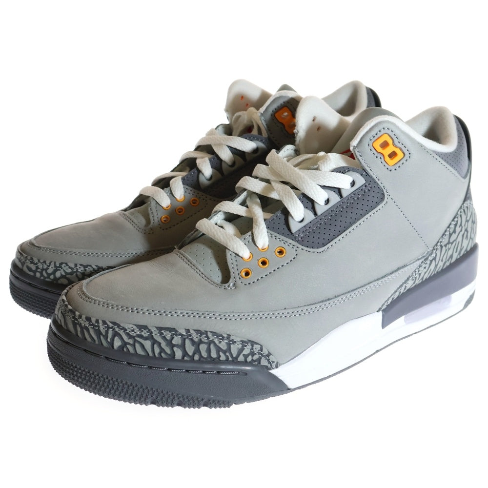 NIKE(ナイキ) AIR JORDAN 3 RETRO COOL GREY エアジョーダン3 レトロ クールグレー ハイカットスニーカー US9.5/27.5cm CT8532-012