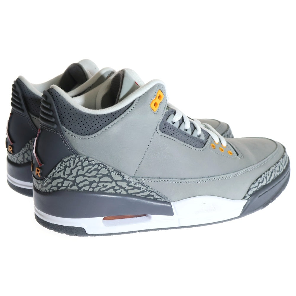 NIKE(ナイキ) AIR JORDAN 3 RETRO COOL GREY エアジョーダン3 レトロ クールグレー ハイカットスニーカー US9.5/27.5cm CT8532-012