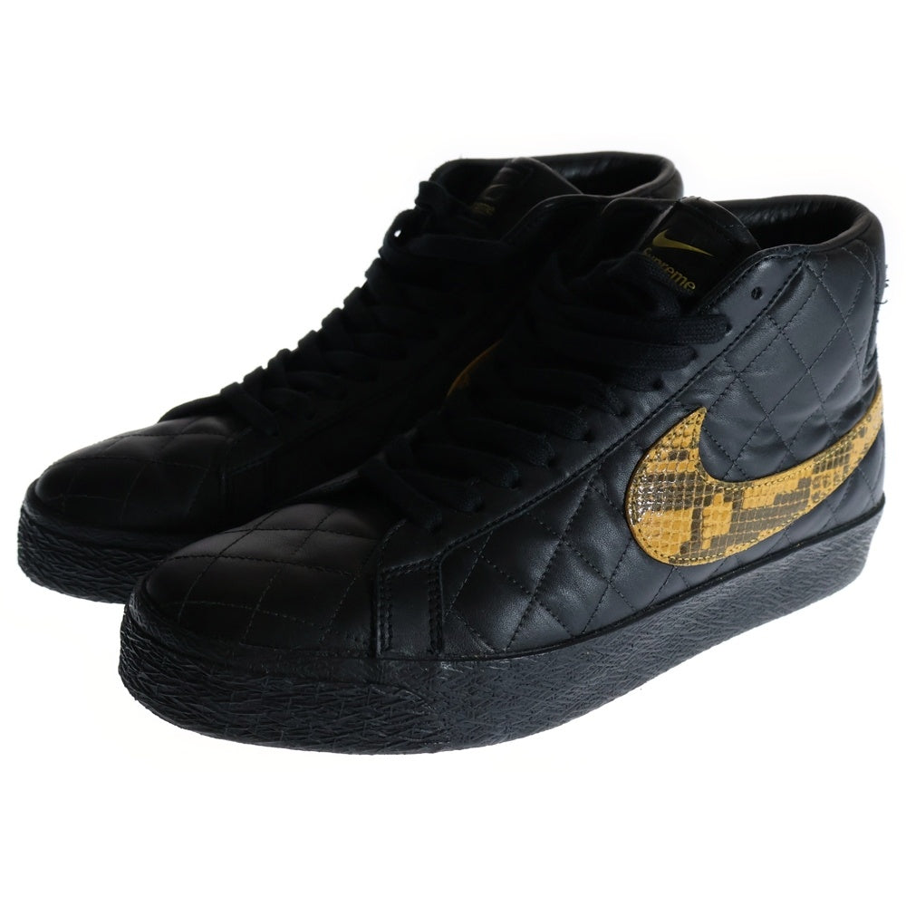 NIKE SB(ナイキエスビー) 22AW ×SUPREME ZOOM BLAZER MID シュプリーム ズーム ブレーザー ミッドカットスニーカー ブラック US9.5/27.5cm DV5078-001