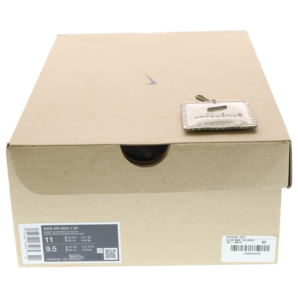 NIKE(ナイキ) ×JACQUEMUS WMNS AIR MAX 1 SP ジャックムス ウィメンズ エアマックス1 ローカットスニーカー ホワイト US11/28cm HM6690-100
