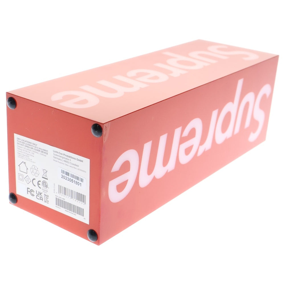 SUPREME(シュプリーム) 23AW Box Logo Lamp ボックスロゴ テーブルランプ レッド