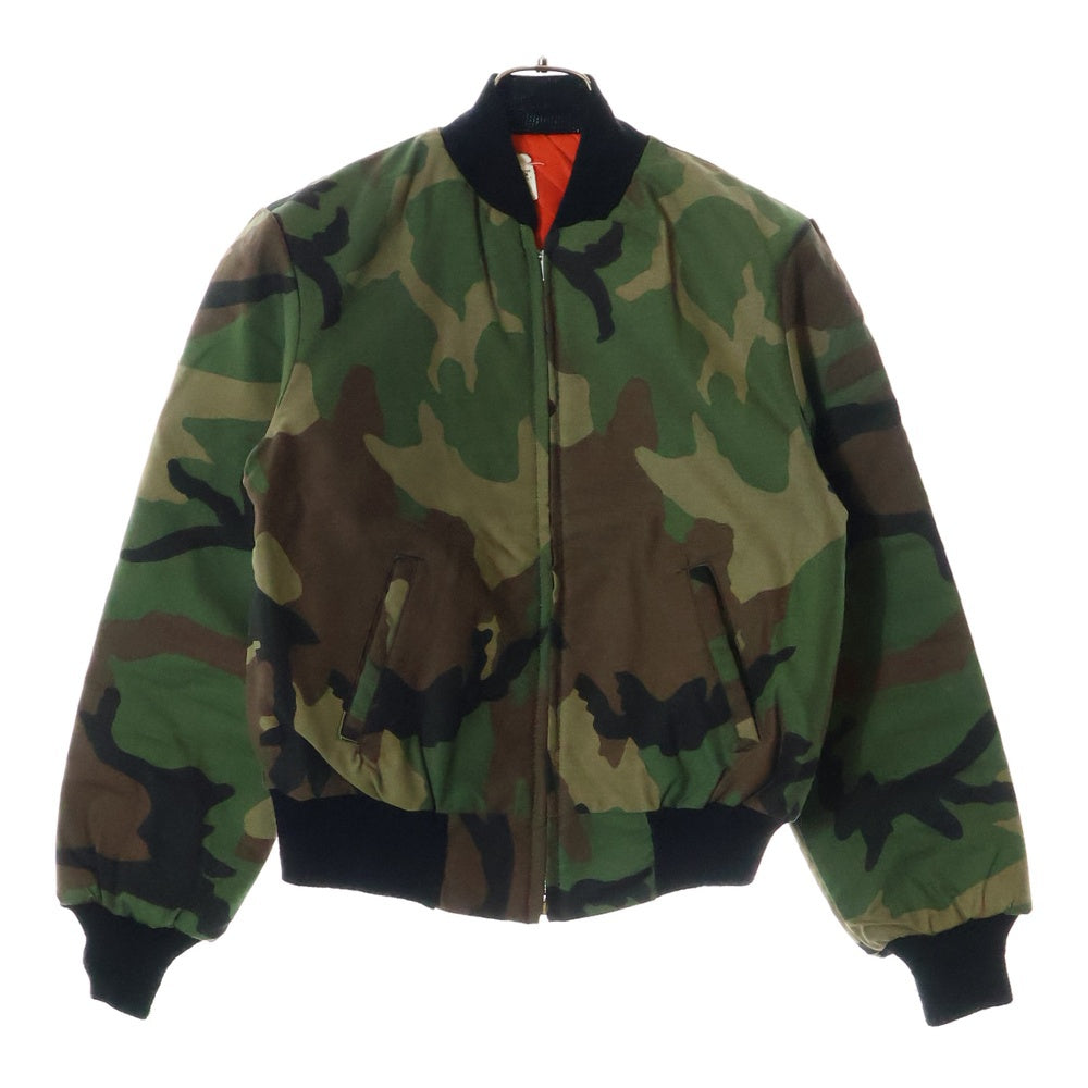 VINTAGE(ヴィンテージ) Military ミリタリー ジップアップ フライトボンバージャケット 迷彩 カモ柄 カーキ WPL13226