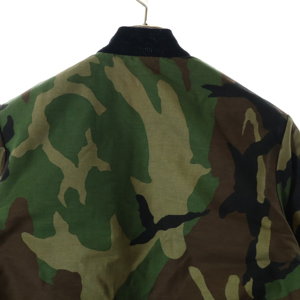VINTAGE(ヴィンテージ) Military ミリタリー ジップアップ フライトボンバージャケット 迷彩 カモ柄 カーキ WPL13226
