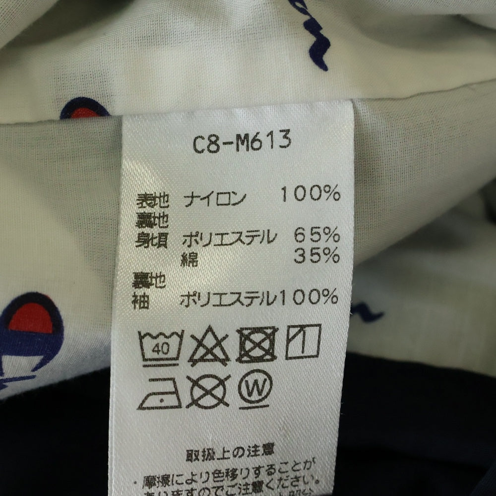 CHAMPION(チャンピオン) ×Let It Ride レットイットライド スナップボタン バックプリント コーチジャケット ネイビー C8-M613