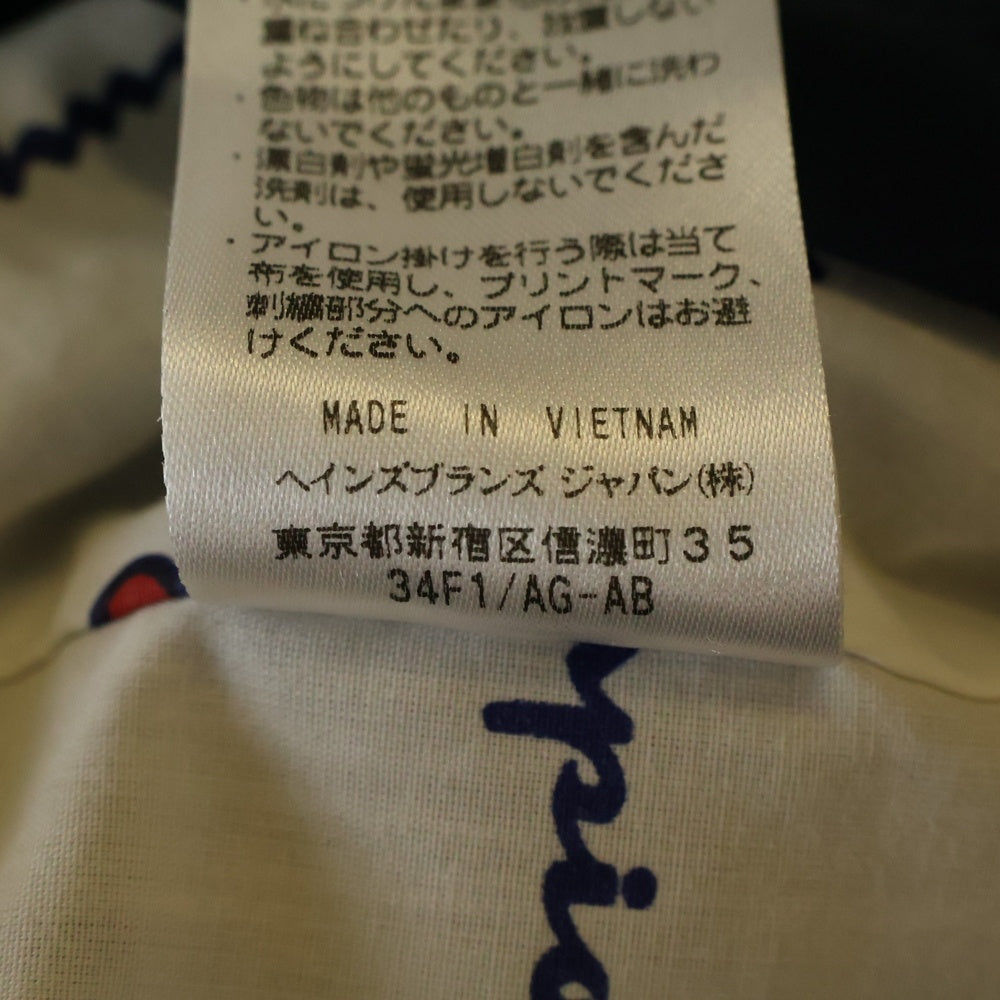 CHAMPION(チャンピオン) ×Let It Ride レットイットライド スナップボタン バックプリント コーチジャケット ネイビー C8-M613