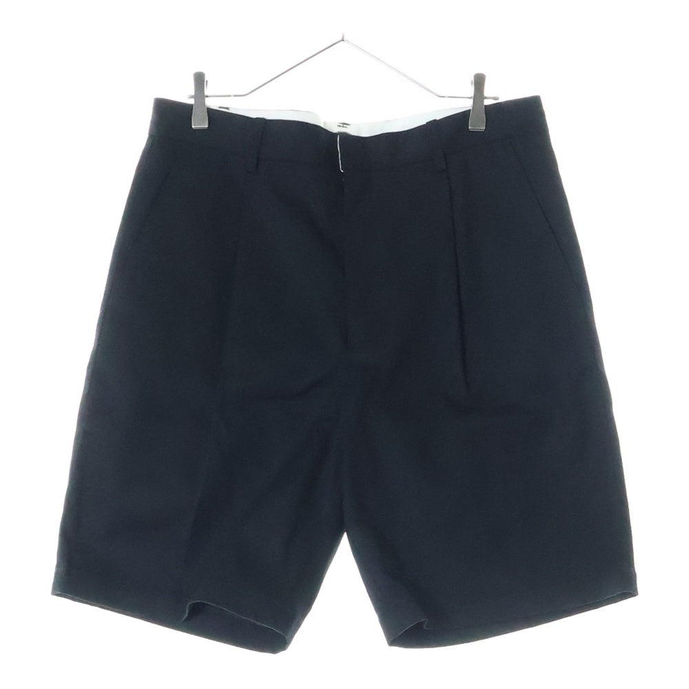 WACKO MARIA(ワコマリア) 22SS ×DICKIES PLEATED TROUSERS ディッキーズ プリーツド トラウザー ワンタック ショーツ ハーフパンツ ブラック DICKIES-WM-PT08