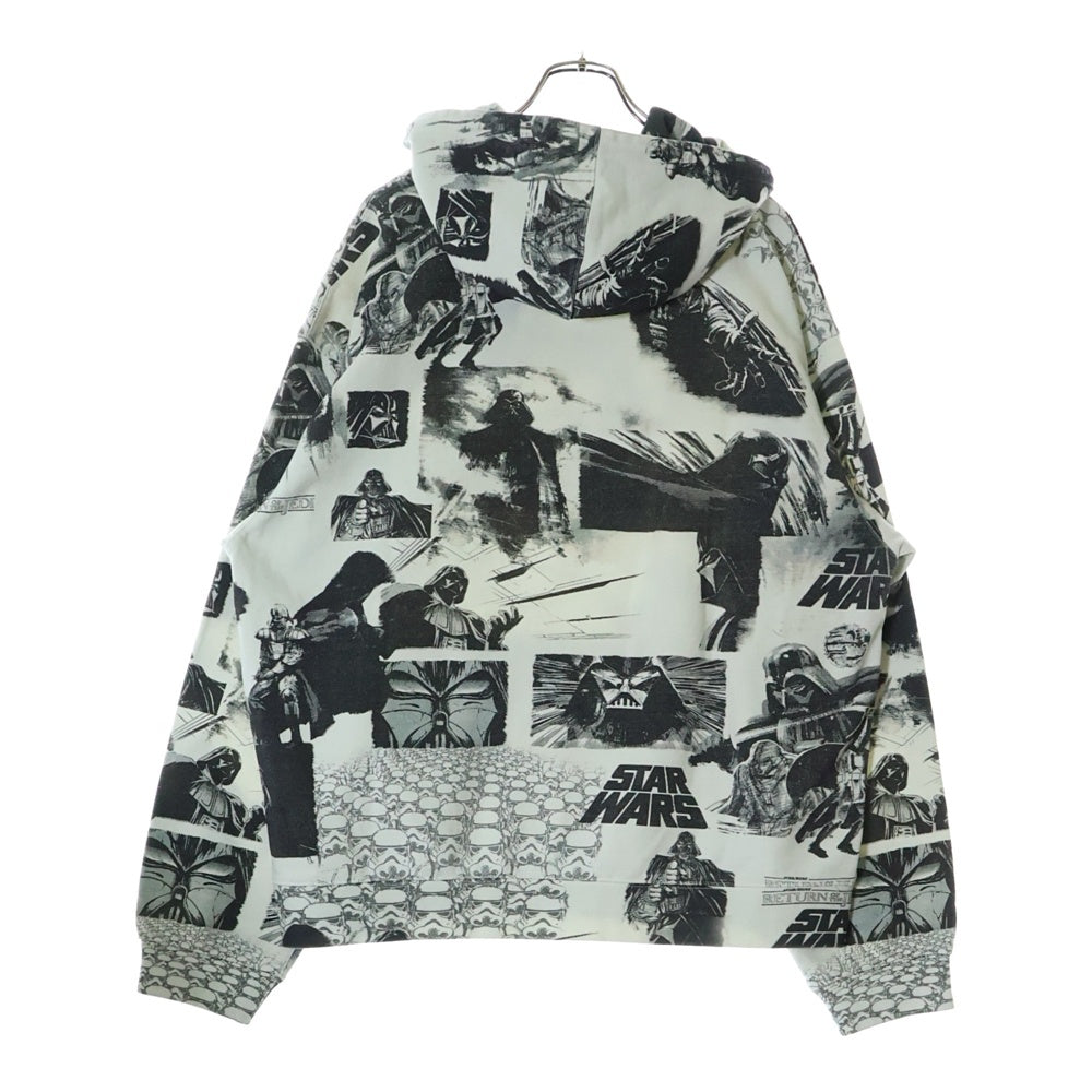 KITH(キス) 23SS ×STAR WARS DARTH VADER ILLUSTRATION HOODIE スターウォーズ ダースベイダー イラストレーション プルオーバー スウェット パーカー ホワイト KHM031047