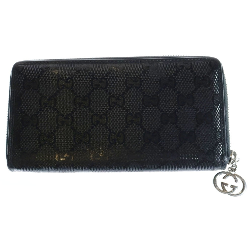 GUCCI(グッチ) GGインプリメ ラウンドジップ ロングウォレット 財布 ブラック 307982-0416
