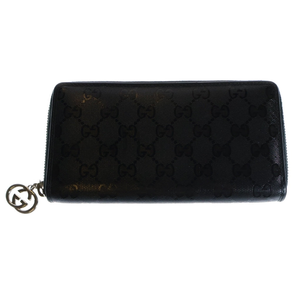 GUCCI(グッチ) GGインプリメ ラウンドジップ ロングウォレット 財布 ブラック 307982-0416