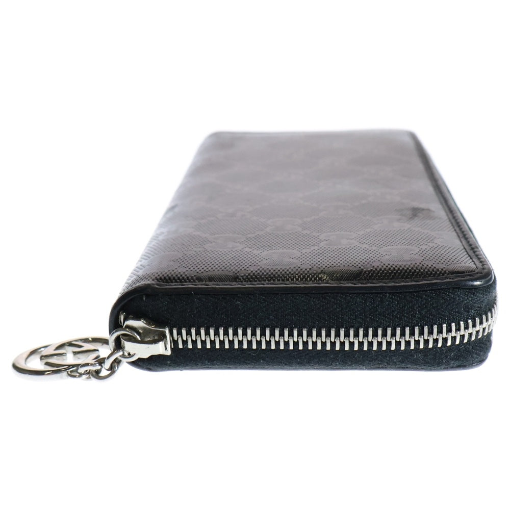 GUCCI(グッチ) GGインプリメ ラウンドジップ ロングウォレット 財布 ブラック 307982-0416