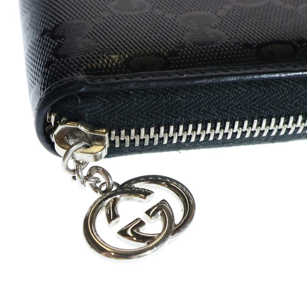 GUCCI(グッチ) GGインプリメ ラウンドジップ ロングウォレット 財布 ブラック 307982-0416