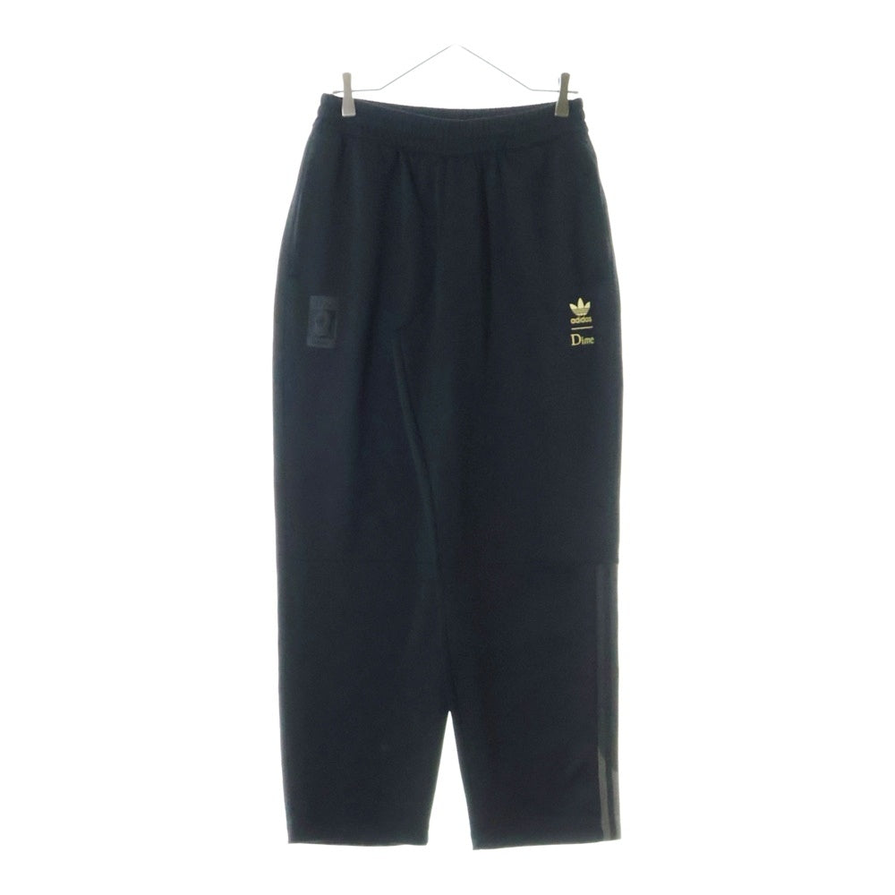 adidas(アディダス) ×DIME SUPERFIRE TRUCK PANTS ダイム スーパーファイヤー ンポイントロゴ刺繍 トラックパンツ ブラックHZ7252