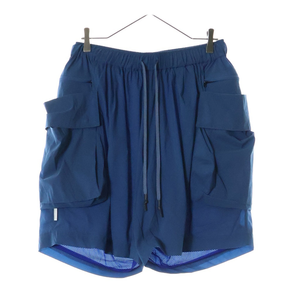 S.F.C(ストライプス フォー クリエイティ) 24SS LARGE POCKET SHORTS ラージポケット ナイロンショーツ ハーフパンツ ブルー