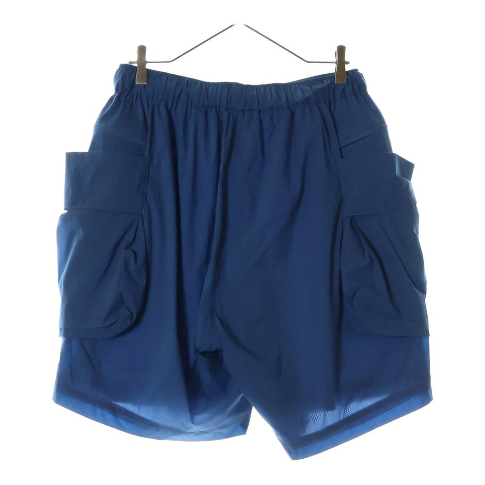S.F.C(ストライプス フォー クリエイティ) 24SS LARGE POCKET SHORTS ラージポケット ナイロンショーツ ハーフパンツ ブルー