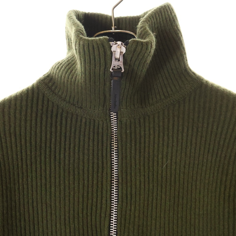 Acne Studios(アクネ ストゥディオズ) 18AW HALF ZIP DRIVER'S KNIT ハーフジップ ドライバーズニット セーター グリーン FN-MN-KNIT000005 PAW18