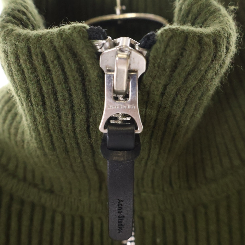 Acne Studios(アクネ ストゥディオズ) 18AW HALF ZIP DRIVER'S KNIT ハーフジップ ドライバーズニット セーター グリーン FN-MN-KNIT000005 PAW18